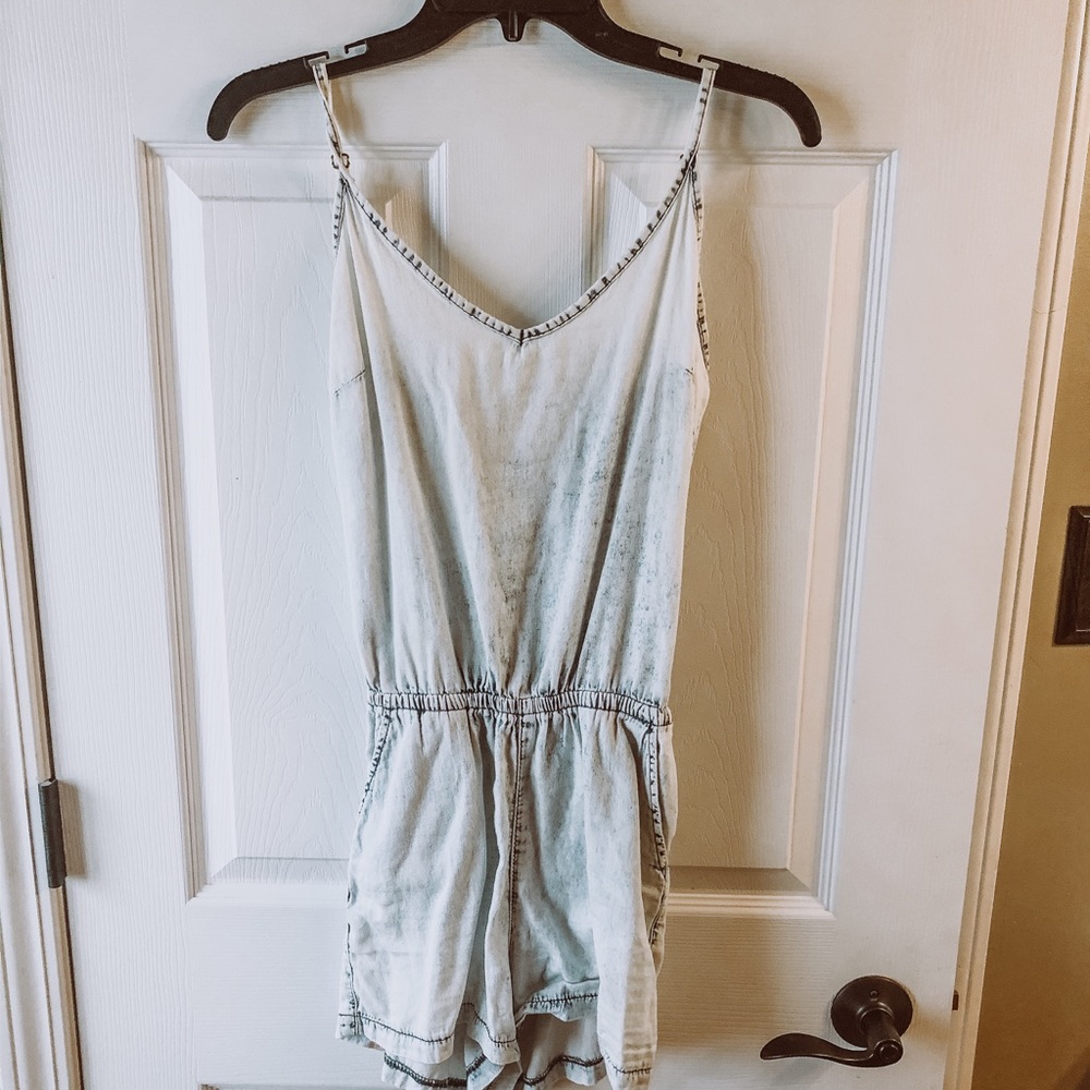 Acid washed romper